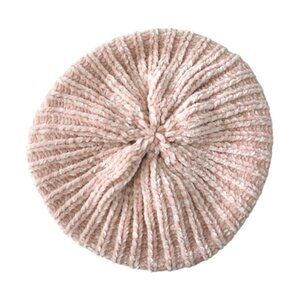 Steve Madden Light Pink Knit Chenille Beret One size